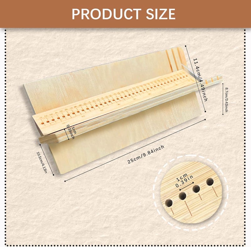 GeryVtee Wood Book Binding Cradle with 2 Awls Wood Bookbinding Punching Cradle with Piercing Guide Portable Book Binding Tools Book Binding Kits Bookbinding Supplies for Book DIY Crafts (Style A) - Image 2